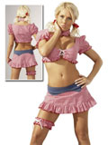 Cottelli Collection - Cowgirl Set Rot-Wei&szlig; Kariert
